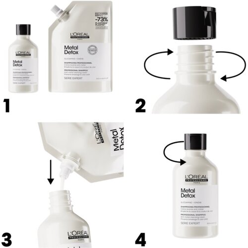 L&amp;acute;Or&amp;eacute;al Paris Serie Expert Metal Detox ekonomično pakiranje za o&amp;scaron;tećenu kosu Slike