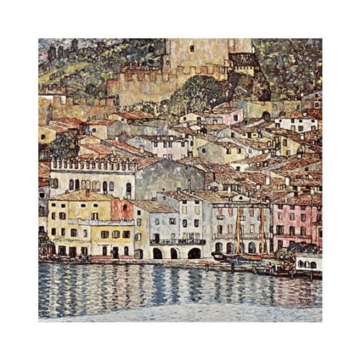 Fedkolor Reprodukcija Gustava Klimta - Malcesine on Lake Garda, 60 x 60 cm Slike