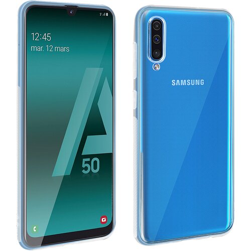 AVIZAR 360&deg; za&scaron;citni paket: Silikonsko ohi&scaron;je, film iz kaljenega stekla v gelu - prozoren str. Samsung Galaxy A50, (20600089) Cene