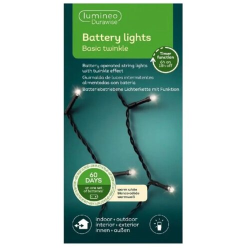  Led novogodi&amp;scaron;nje lampice baterija 8 funkcija topla bela L710cm Lumineo 497141 Slike