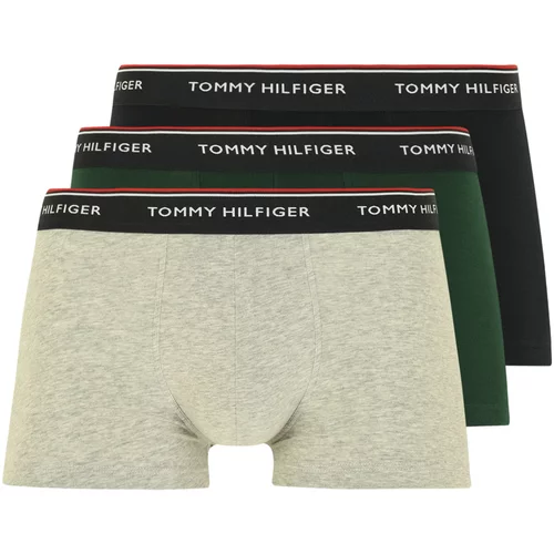 Tommy Hilfiger Underwear Bokserice bež melange / tamno zelena / crna / bijela