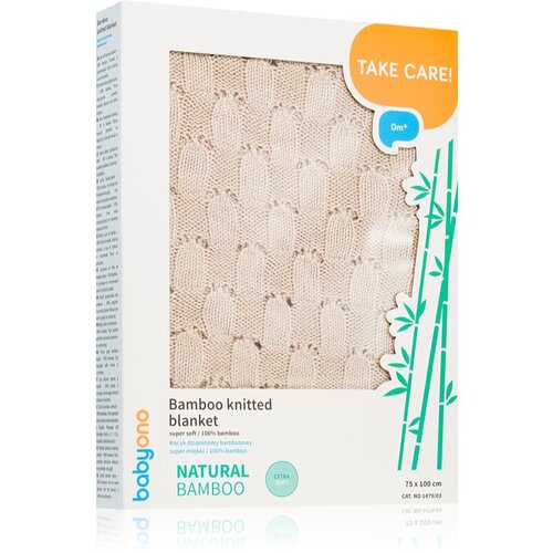 BabyOno take Care Bamboo Knitted Blanket deka Beige 75x100 cm Cijene