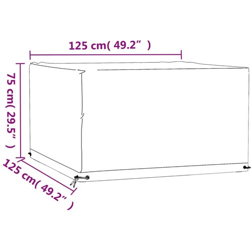  Navlake za vrtni namje&amp;scaron;taj 2 kom 8 u&amp;scaron;ica 125x125x75cm kvadratne Slike