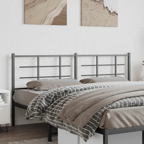 vidaXL Kovinsko posteljno vzglavje črno 193 cm Cene