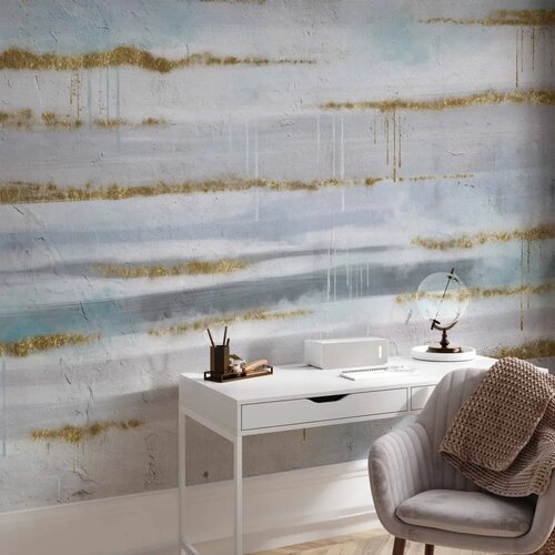  Foto tapeta - Modernist background - abstract stripes pattern with gold patterns 294x210 Slike