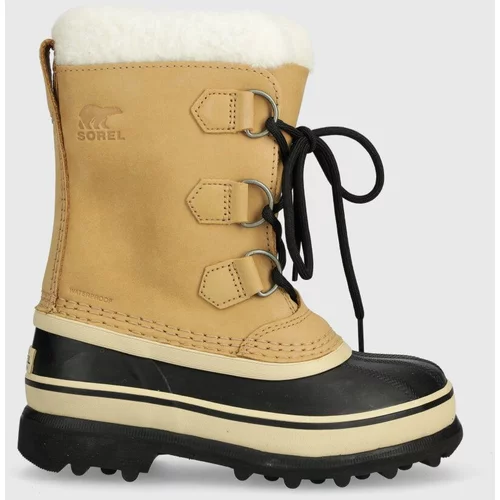 Sorel Dječje zimske cipele od brušene kože 1123511 boja: bež, Youth Caribou