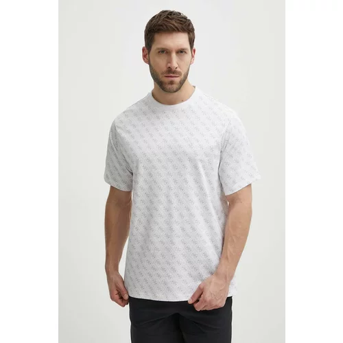 Guess Pamučna majica JESSEN za muškarce, boja: bijela, s uzorkom, Z4GI19 I3Z14