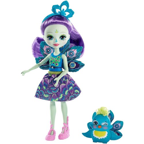 Enchantimals Mattel Mini punčka - Patter Peacock & Flap (FXM74), (21382342) Cene