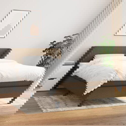 vidaXL Krevet s oprugama i madracem tamnosmeđi 100 x 200 cm od tkanine Cene