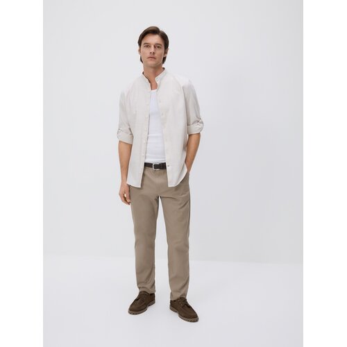 Reserved Chino slim hlače s remenom - boja kave Cijene