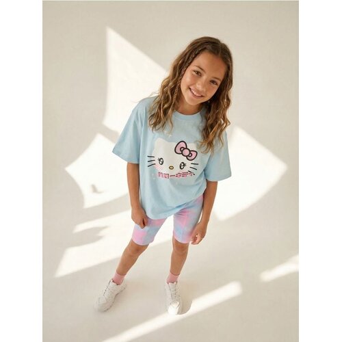 Sinsay Hello Kitty komplet: majica s printom i tie-dye biciklističke tajice Cijene