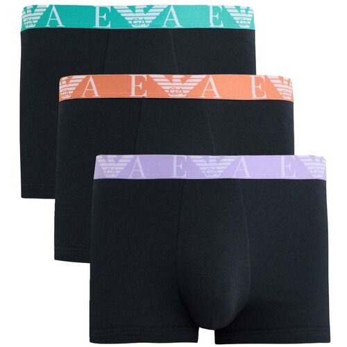 Emporio Armani Stretch Cotton Logo 3 Pack Boxers Armani Blue Plava Slike