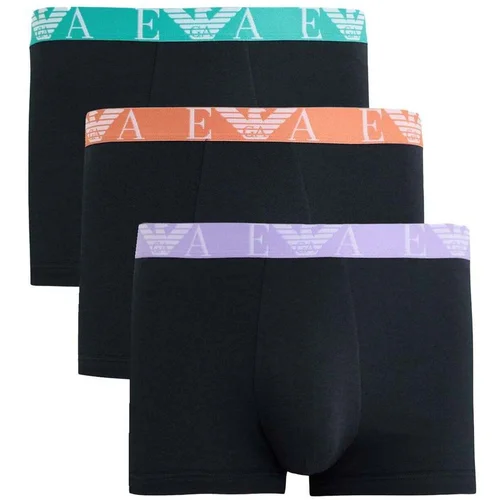 Emporio Armani Stretch Cotton Logo 3 Pack Boxers Armani Blue Plava