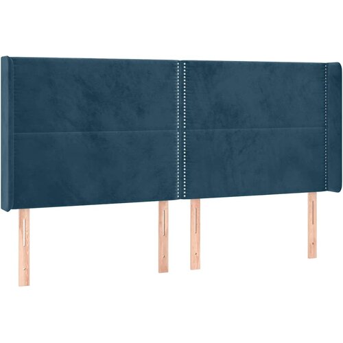  LED uzglavlje tamnoplavo 163x16x118/128 cm bar&amp;scaron;unasto Slike
