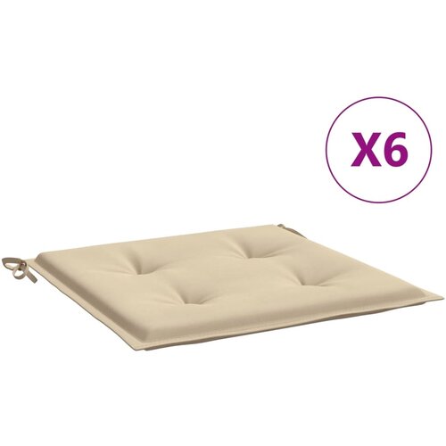 vidaXL Blazine za vrtne stole 6 kosov bež 50x50x3 cm oxford tkanina, (20778374) Cene
