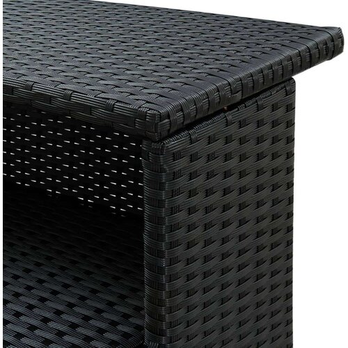 Poli vrtni barski stol crni 120 x 55 x 110 cm od poliratana Slike
