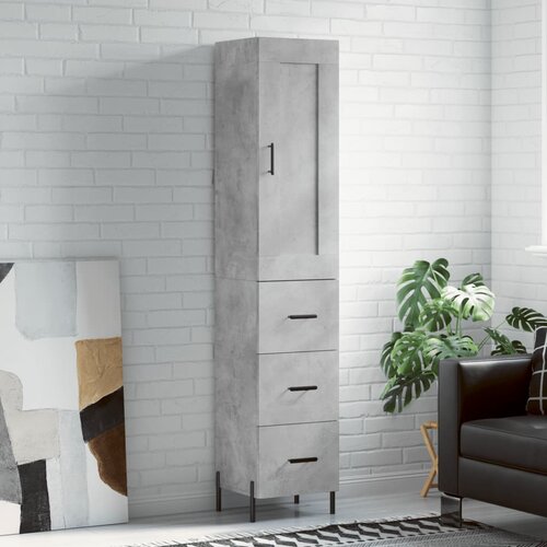  Visoka komoda siva betona 34,5x34x180 cm od konstruiranog drva Cijene