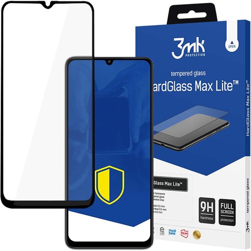 3mk HARDGLASS MAX LITE BLACK ZA XIAOMI REDMI 13C 5G KALJENO STEKLO, (21977290) Slike
