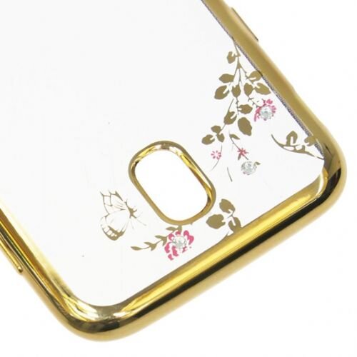 Nillkin Silikonski ovitek z rožicami za Samsung Galaxy J6 2018 J600 - zlat Slike