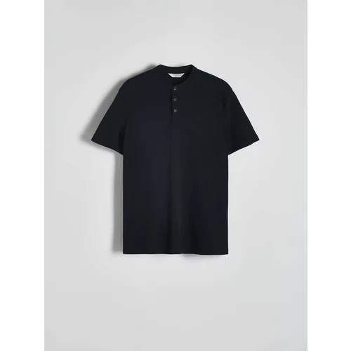 Reserved - Polo-majica s podignutim ovratnikom - crno