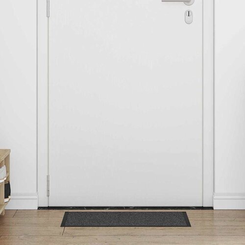 VidaXL Otirač Striped Crna i Siva 40 x 60 cm Polipropilen, PVC Slike