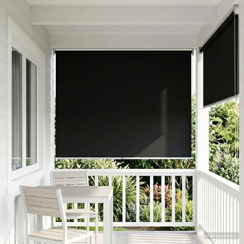 Rolo zavjesa za vanjsku uporabu s UV zaštitom Crna 120 x 230 cm Cene