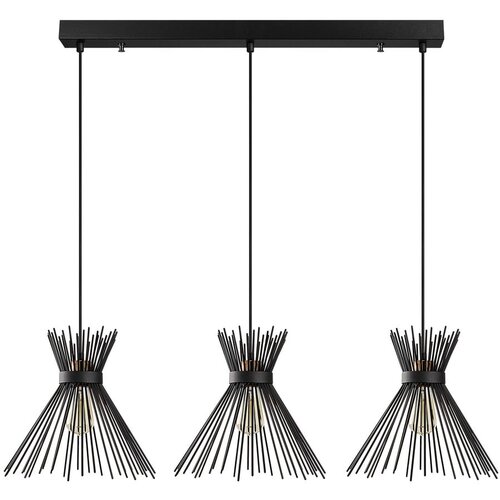 Opviq lights crna viseća svjetiljka za 3 žarulje Kirpi Slike
