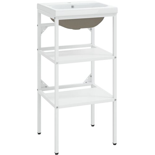 Maison Chic Okvir umivalnika - Umivalni&amp;scaron;ka omarica z vgradnim umivalnikom belo železo, (21758927) Slike