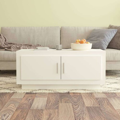  Stolić za kavu bijeli 102 x 50 x 45 cm od konstruiranog drva Slike