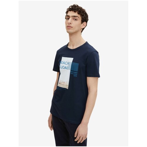 Tom Tailor Dark Blue Men&amp;#039;s T-Shirt Denim - Men&amp;#039;s Slike