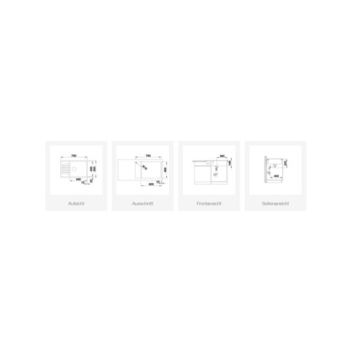 Blanco sudoper ZIA XL 6 S Compact SILGRANIT CRNA, s dalj. upr. Cijene