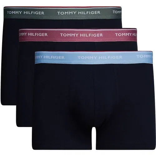 Tommy Hilfiger Underwear Boksarice 'Essential' marine / svetlo modra / magenta / bela