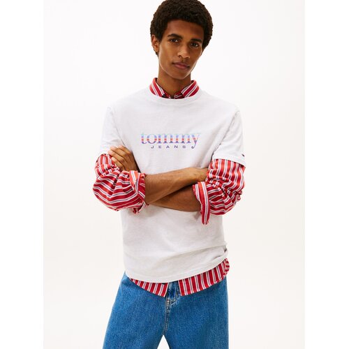 Tommy Jeans Majica azur / svijetlosiva / ljubičasta / narančasta Slike