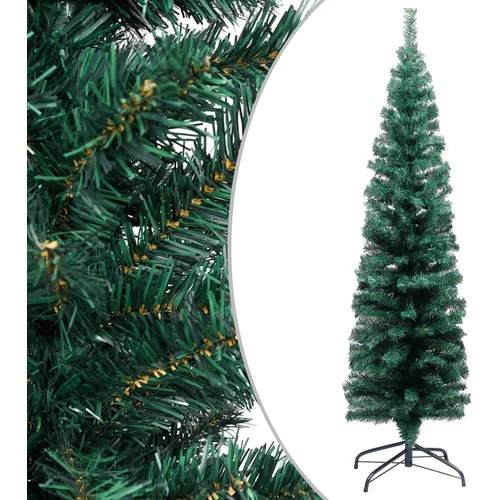 vidaXL Usko umjetno božićno drvce sa stalkom zeleno 120 cm PVC