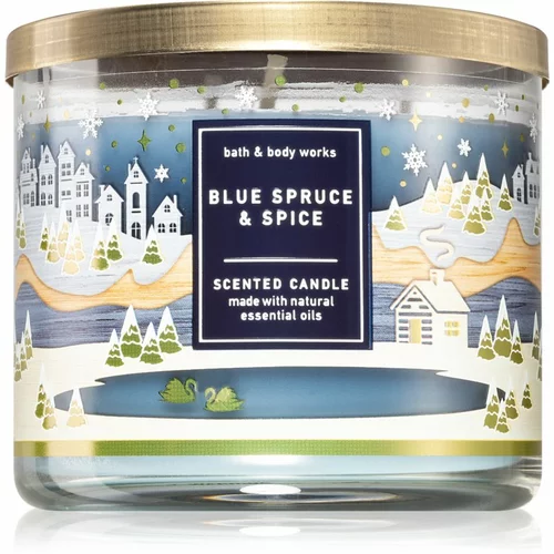 Bath & Body Works Blue Spruce & Spice dišeča sveča 411 g