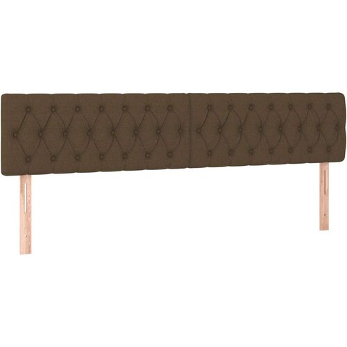  Krevet box spring s madracem LED tamnosmeđi 180x200 cm tkanina Slike