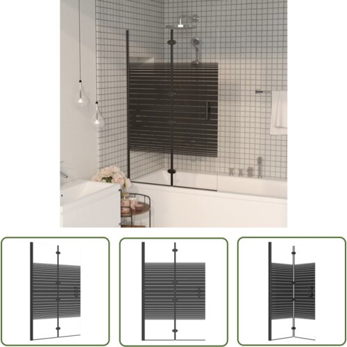 The Living Store Zložljiva tu&amp;scaron; kabina ESG 80x140 cm črna - Zložljiva Tu&amp;scaron; Kabina, (21744998) Slike