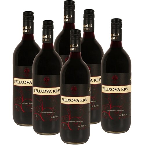 Nikolas Wines crveno vino felixova krv 0.75l, 6 komada Slike