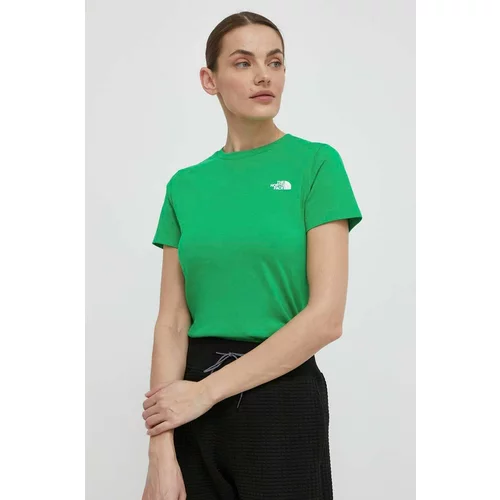 The North Face Majica kratkih rukava za žene, boja: zelena, NF0A87NHPO81