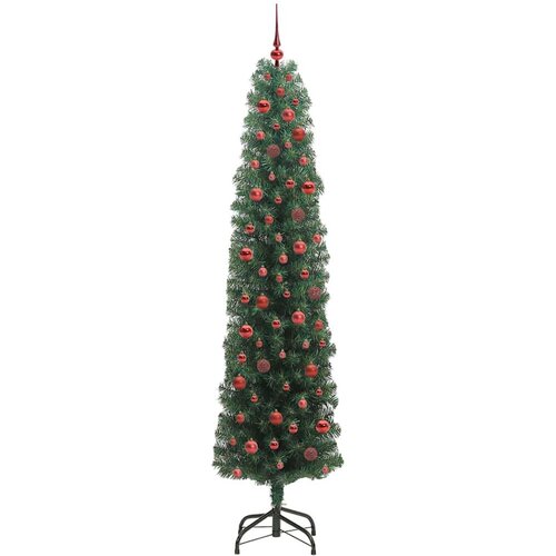VidaXL Umjetno božićno drvce Zelena 240 cm PVC i čelik i plastika Slike
