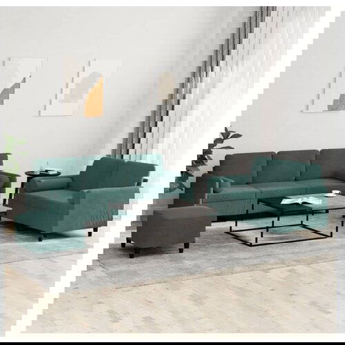 vidaXL 3-dijelni set sofa s jastucima tamnozeleni baršunasti Cene