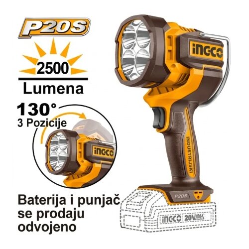 Ingco cwli20885 aku radna lampa solo 2500lm super ( CWLI20885 ) Cene