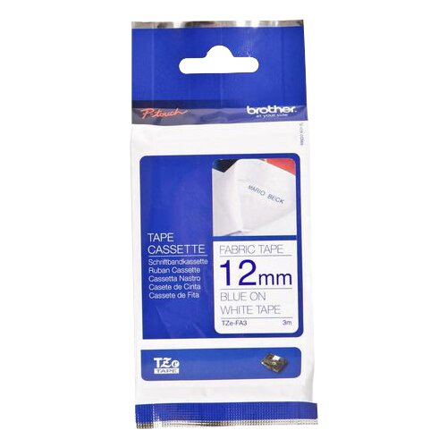 Brother Trak TZE-FA3 (modra-bela), original Slike