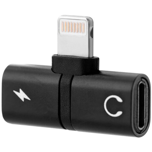 AVIZAR Zvočni in kompaktni polnilni adapter Lightning 2 v 1, Črna, (5000191863) Cene