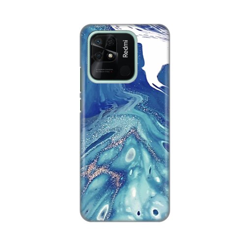 silikonska maska za Xiaomi Redmi 10C Blue Marble Print plava Slike