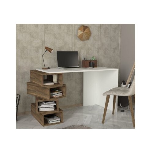 Hanah home radni sto Jenga - bela, orah Cene