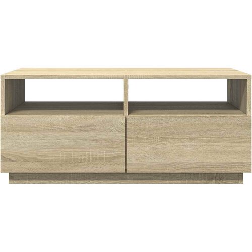  Stolić za kavu s LED svjetlima boja hrasta sonome 90x49x40 cm Slike