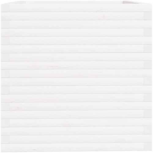  Vrtna sadilica bijela 70x70x72,5 cm od masivne borovine Slike