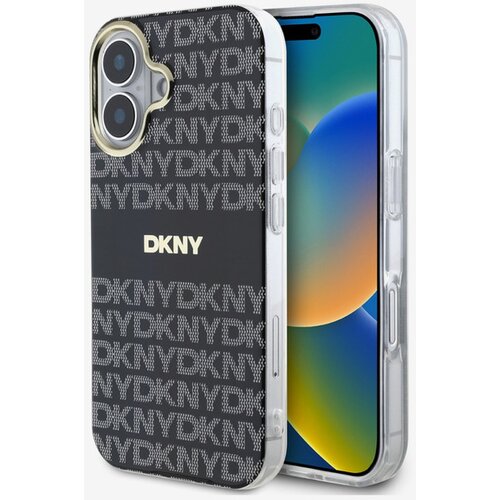 Dkny repeat pattern tonal stripe magsafe iphone 16 black ovitek za telefon vijolična Cene