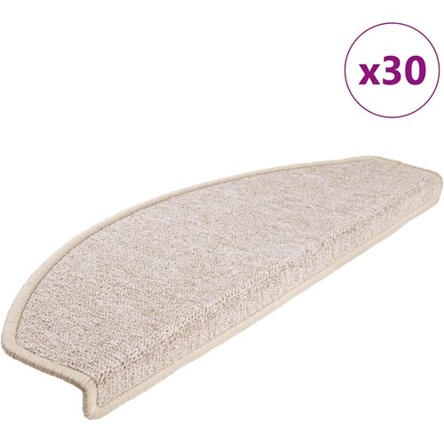 vidaXL preproge za stopnice 30 kosov Taupe 65x24x4 cm Cene
